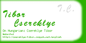 tibor csereklye business card